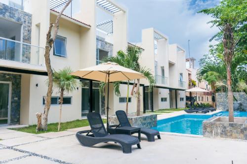 Increíble estudio en Puerto Aventuras, Condominio con alberca