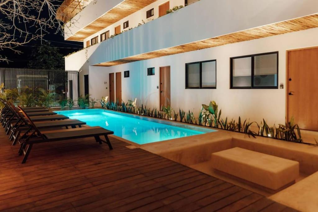 Cozy apartment with pool in Bacalar Center