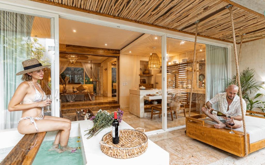 Jungle Chic Tulum - Luxury Stylish Loft w Private Hot Tub and Infinity Pool