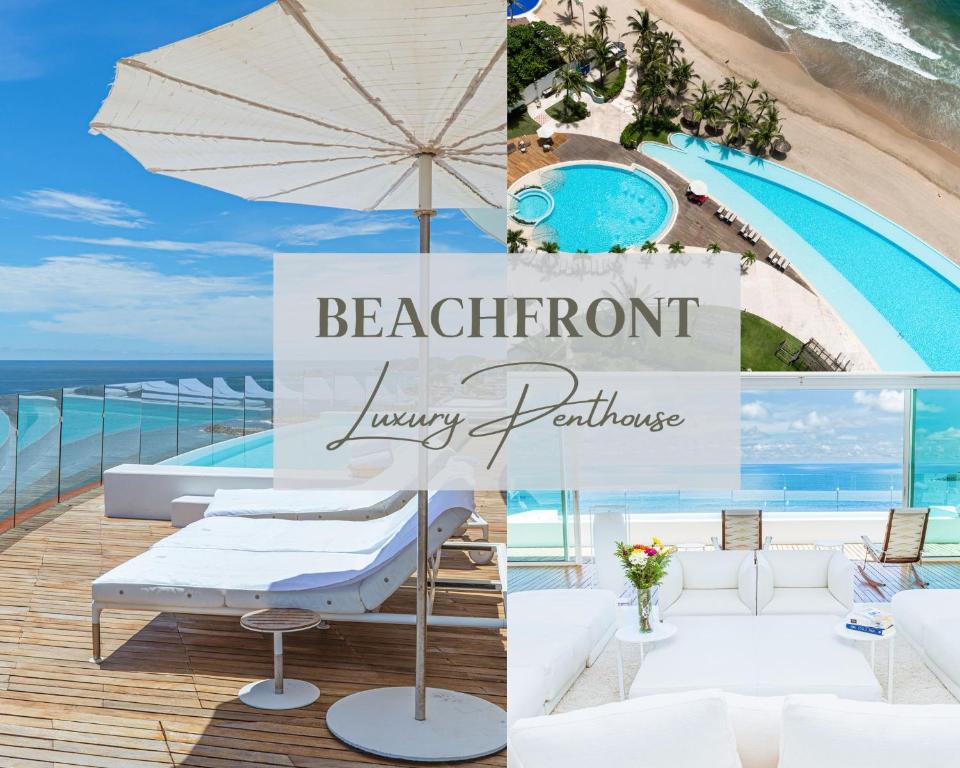 Beachfront Luxe Penthouse Private Pool and Spa Tub