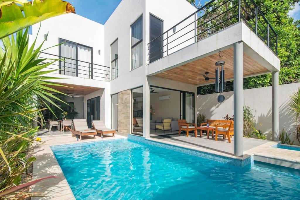 Tulum Private Villa Karol For10-BBQ-5 Beds-Pool-Parking
